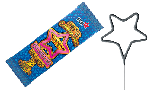  Бенгальские свечи фигурные 2 шт "Звездочка"  в Камышине